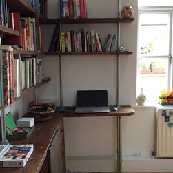 Caterina Scaffolding & Steel Pipe Shelving, Desk & Storage with Vintage Doors - Desks & Writing Bureaus