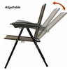Costway 2PCS Folding Sling Chairs Steel Armrest Patio Camping W/Adjustable Back