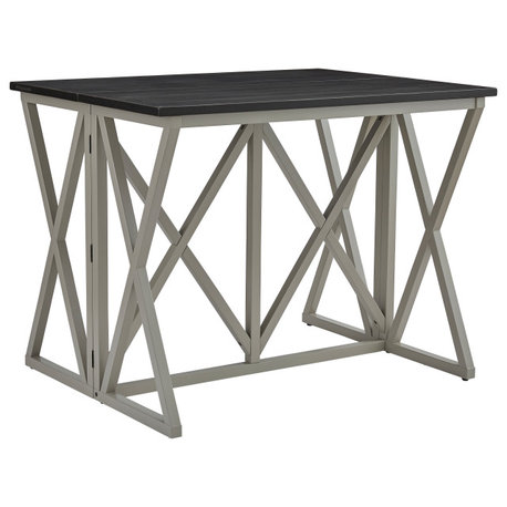 Gateway Street Gate Leg Counter Table, Graphite/Khaki