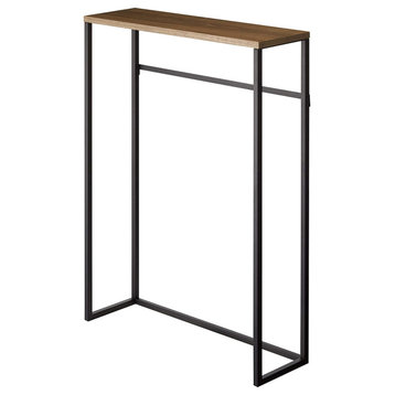 Narrow Entryway Console Table, Steel, Holds 11 lbs, Black