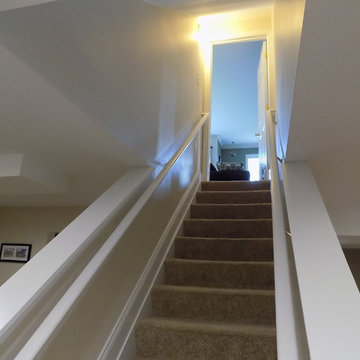 Ben & Melanie Neff Basement in York, PA looking up stairs