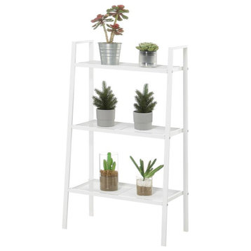 Convenience Concepts Designs2Go Three-Tier Metal Plant Stand in White Metal