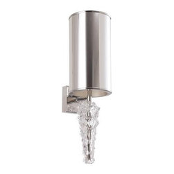 Luxuria Collection 1-Light Chrome Wall Sconce - Wall Sconces