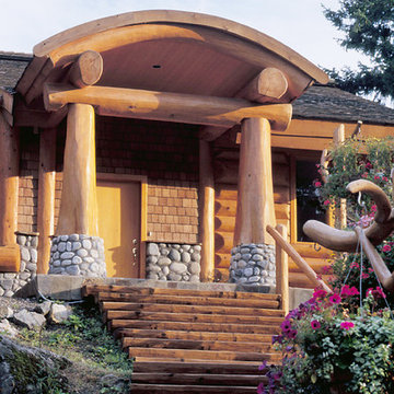 Bowen Island Round Log Post and Beam