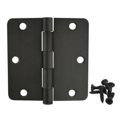 Door Corner - Door Hinge, 3-1/2" With 1/4" Radius Corners, Oil Rubbed Bronze - Hinges