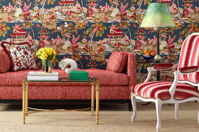 Inspiration for an eclectic living room remodel in New York