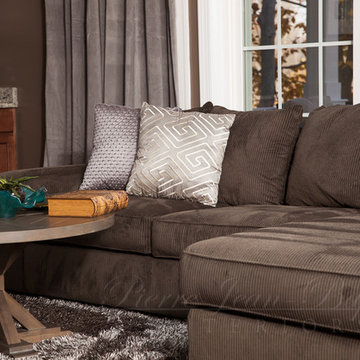 Earth toned media room