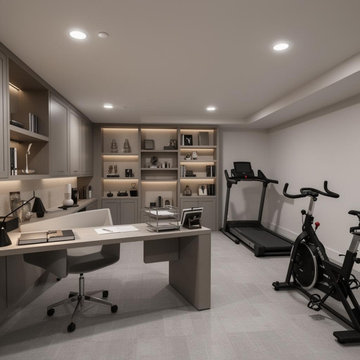 Basement Home Office & Gym