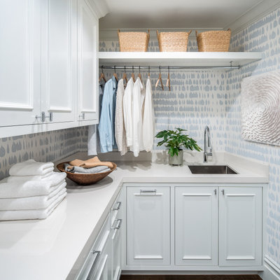 Transitional Laundry Room by Jennifer Wundrow Interior Design, Inc.