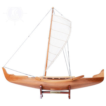 Hawaiian Canoe Wooden Handcrafted boat model