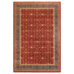 Bareens Designer Rugs - Classic Ziegler Dianna Red Blue Hand-Knotted Wool Rug - 10'5'' x 13'7'' - Enhance the ambiance of your home with this magnificent Persian-influenced Turkish hand-knotted rug made by skilled artisans capable of creating the most exceptional vegetable dyes and hand-spun wool. This exquisite handmade rug is a one-of-a-kind Peshawar Kafkaz, otherwise identified as Chobi, Chobi Peshawar, Oushak, or Ziegler rug. These handmade rugs are crafted in Pakistan utilizing superior-quality wool imported from Australia, New Zealand, and Korea in two types of weaves: the Persian weave and the Mori weave. This rug is meticulously crafted by hand using the finest natural vegetable dyes extracted from local plants. The artisans use a blend of hand-spun local and fine merino wool, resulting in a rug with a compelling texture, higher lanolin content, and longer staple. The artisans occasionally incorporate natural or artificial silk into the pile to enhance specific motifs. The finished product is an awe-inspiring execution of flawless design and an understated palette that exudes elegance.