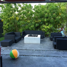 hardscape around pool area