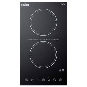 Summit CR2B15T 12"W Built-In Electronic Cooktop - Black
