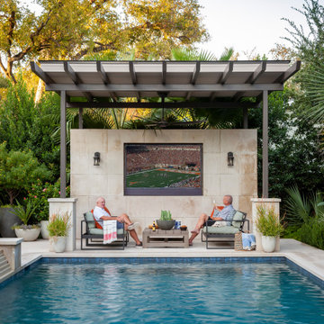 Cabana with Built-in Outdoor Television