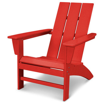 Modern Adirondack Chair, Sunset Red