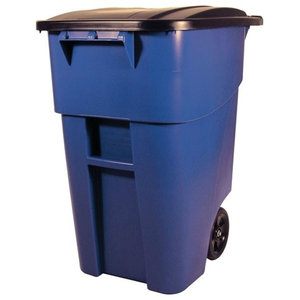 Hardware Resources CAN-35 Plastic Waste Container Black