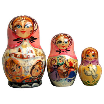 Russian 5 Piece Fairy Tale Nested Doll Set