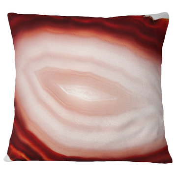 Agate With Chalcedony Geological Crystal Abstract Throw Pillow, 18"x18"