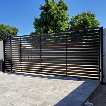 Automatic Driveway Sliding Gate with Pedestrian Gate - Liftmaster