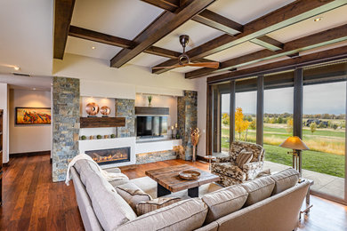 Inspiration for a rustic living room remodel