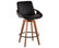 Lumisource Cosmo Counter Stool, Walnut and Black PU Leather