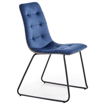 DELLA Dining Chairs, Set of 4, Dark Blue