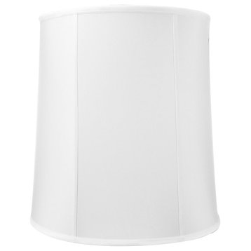 Shantung Drum Deluxe Lamp Shade 14"x16"x17", White