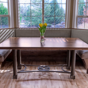 Alder & Metal Dining Table