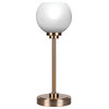 Luna 1-Light Table Lamp, New Age Brass/White Marble