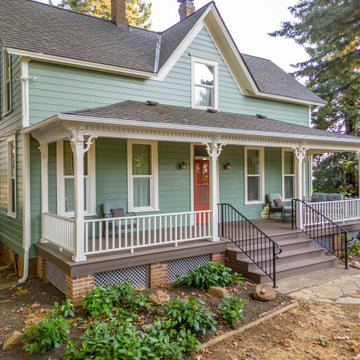 Award-Winning Historic Porch Restoration- Left Angle View