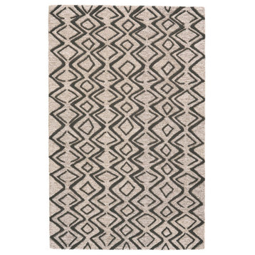Weave & Wander Fadden Rug, Charcoal/Taupe, 2'x3'