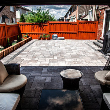 Front Porch and Backyard with Interlocking Pavers