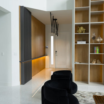 Modern Architectural Millwork Feature Wall & Stair Paneling