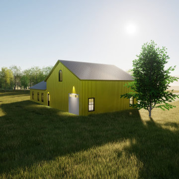 Barndo 2 Bed/2 Bath living arear with a shop