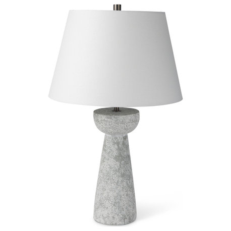 Julia Gray Antique Painted Cement Table Lamp