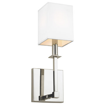 Quinn 1-Light Wall Sconce, Polished Nickel
