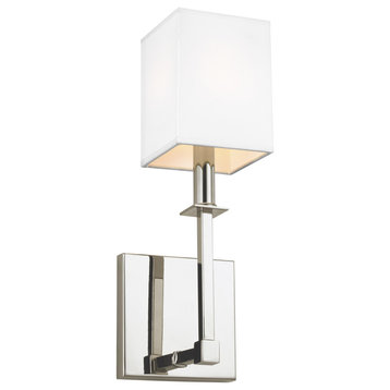 Quinn 1-Light Sconce, Polished Nickel