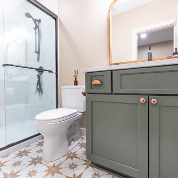 Basement Remodel with Family Room, Craft Studio, and More