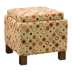 Vegas Microfiber Flip-Top Storage Ottoman w/ Pillows - Footstools And Ottomans