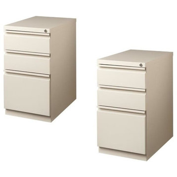 Value Pack (Set of 2) 3 Drawer Mobile File Cabinet File in Putty