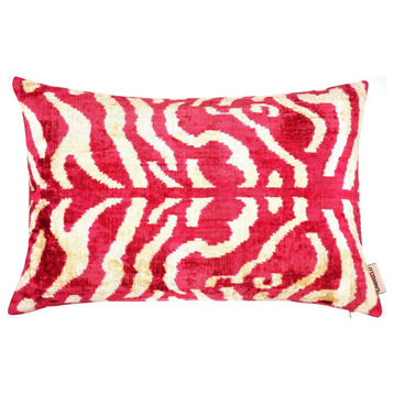 Canvello Luxury Pink Tiger Print Pillow for Couch, 16x24"