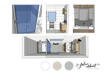 Exemple d'une petite maison tendance.