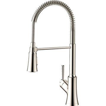 Modern Kitchen Faucet, Single Handle With Magnetic Sprayhead Docking