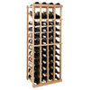 4 ft. 4-Column Wine Rack w Display, Prime Mahogany, Classic Mahogany Stain