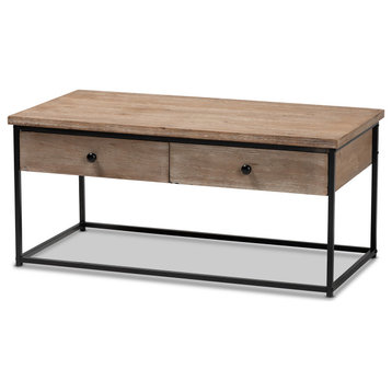 Dorien Weathered Oak Finished Coffee Table