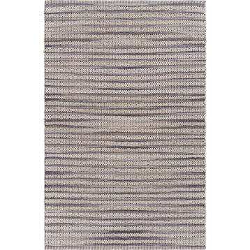 8??x 10??Brown and Gray Striped Area Rug