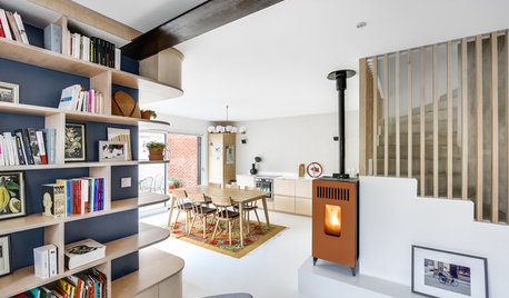 Houzzbesuch: Moderner Innenausbau mit Holz und leuchtenden Farben