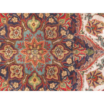 Pasargad Vintage Lahore Collection Hand-Knotted Wool Area Rug, 9'6"x12'8"