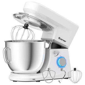 Costway Electric Stand Mixer 6 Speed 7.5Qt 660W Tilt-Head Stainless Steel Bowl