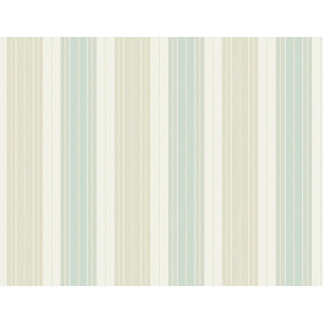 French Stripe Wallpaper in Sage FL90604 from Wallquest